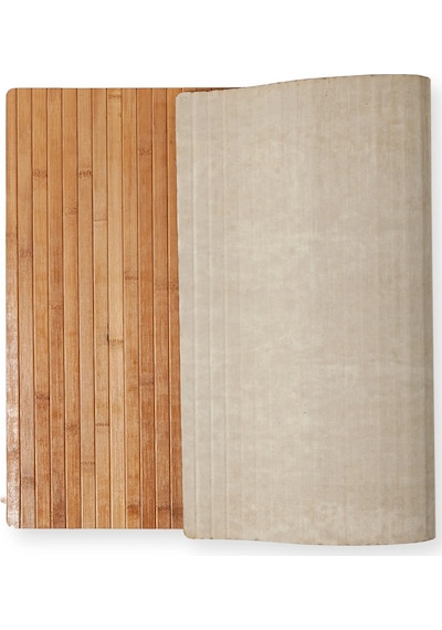 Bambu Kaydırmaz Tabanlı Paspas Banyo Kapı Ve Çok Amaçlı (447067625) Camel