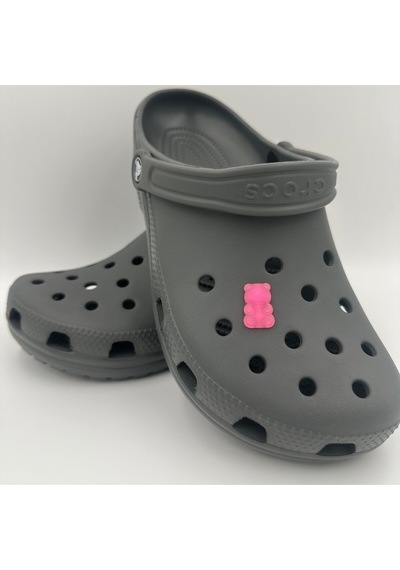 Crocs Terlik Süsü Ve Aksesuarı , Çanta Süsü Jibbitz Hribo Ayıcık Şeffaf Alt 06 Görsel Figür Aksesuar Neon Fuşya