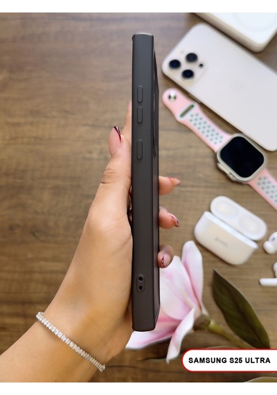 Samsung Galaxy S25 Ultra Uyumlu Kamera Korumalı Darbeye Dayanıklı Renk Atmayan Keep Silikon Kılıf Siyah