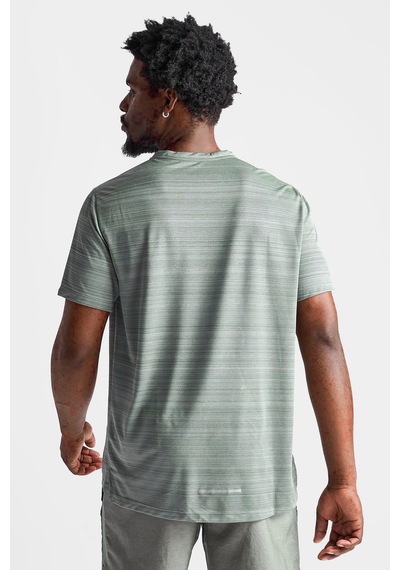 Nike Miler Dri Fit Running Tee Grey Reflektörlü Koşu Antrenman Tişörtü Gri