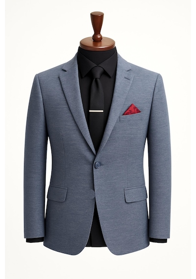 Fabio Cassani Erkek İtalyan Kesim Tek Düğmeli Blazer Ceket Klasik Ve Modern Şıklık Mavi