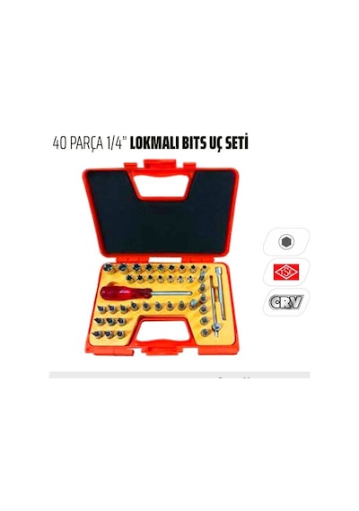 Rico 007-RC4513 40 Parça 1/4” Lokmalı Bits Set