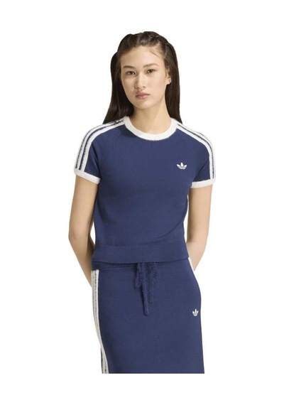 Adidas Knıt Tee Kadın Spor Tişört - Ks6794 Lacivert