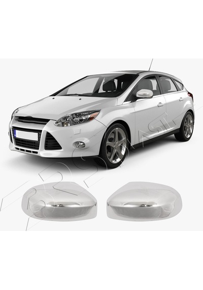 Ford Focus Uyumlu 2011-2017 Ayna Kapağı 2 Parça Abs Krom Kaplama