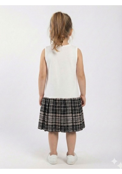 Xo Kids Kız Çocuk Elbise 3-7 Yaş, Kod 4117 Bej