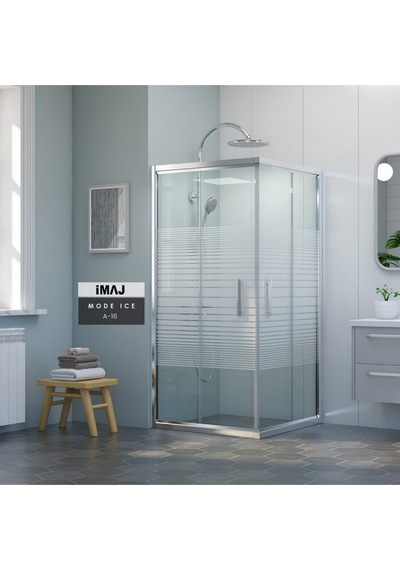 İmaj Banyo Mode İce A-16 Kare Duşakabin Krom