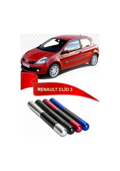 Ckmarket Renault Clio 3 Uyumlu Karbon Desenli Çubuk Metal Radyo Anteni