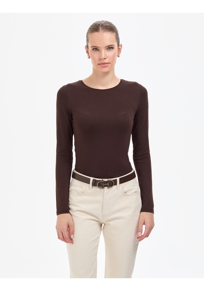Pierre Cardin Kadın Kahverengi Bluz Örme 50317061-vr029 Kahverengi