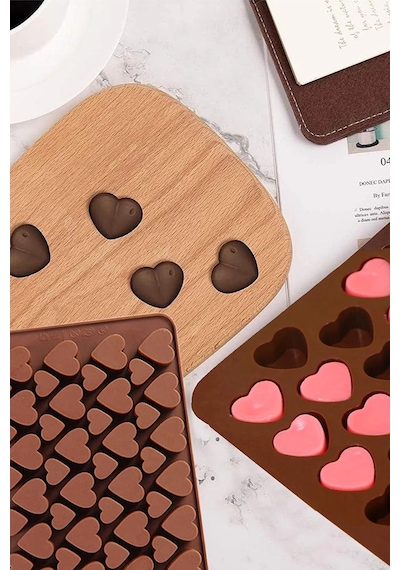 Mini Kalp Figürlü Silikon Çikolata, Kek , Dondurma Kalıbı Model 2 Goldcakes