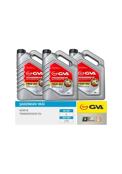 Şanzıman Yağı 75w80 3 Lt Apı Gl-5 6 Adet