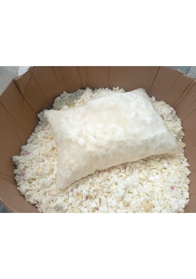 Visko Parçacıklı Yastık 40x60 Cm - 1000 Gr, Visko Parça Dolgulu, Fermuarlı Yıkanabilir Kılıflı, Antibakteriyel Ergonomik Yastık Beyaz