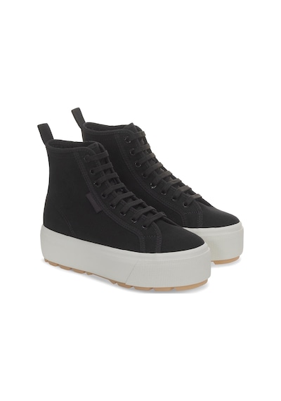 Superga 2708 Hi Top Tank Kadın Siyah Bilekli Sneaker Siyah-191