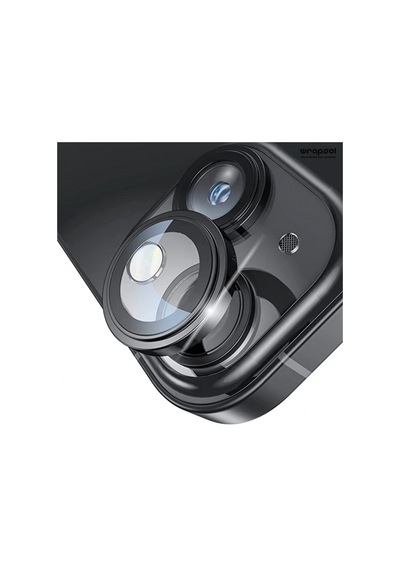 Apple Uyumlu iPhone 15 Plus Siyah Kamera Lens Koruyucu Kolay Uygulama Aparatlı