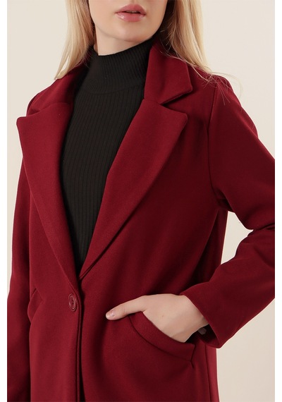 Bigdart 9085 Kaşe Kaban - Bordo 9085bgd19-003-12489 001