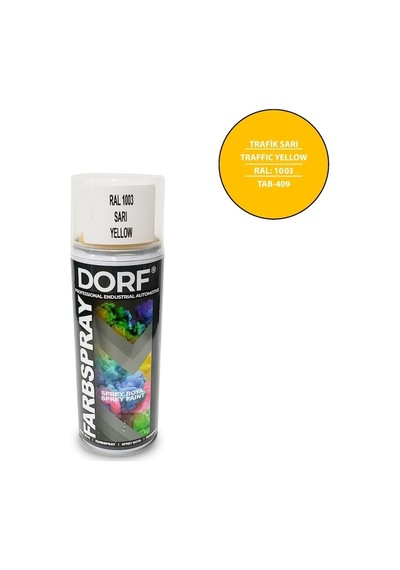 Dorf Taksi Sarı Sprey Boya Akrilik Ral1003 400ml