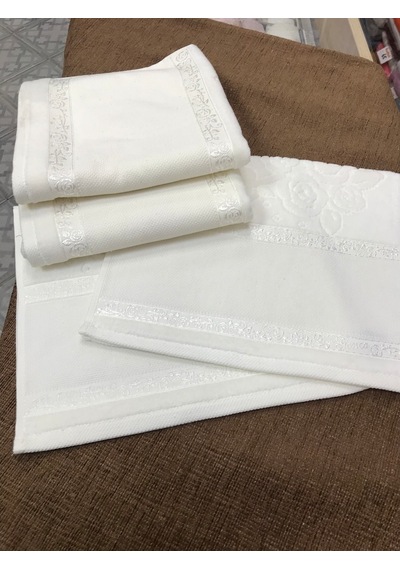 Gonca İşlemelik Kanaviçe Etamin Havlu 6'lı Paket 3 Büyük 3 Küçük