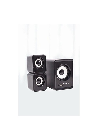 Torima D23 Bluetooth Hoparlör 3.5mm Jack Kablolu Bilgisayar Hoparlörü Siyah