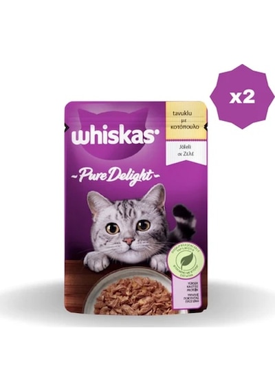Whiskas Pure Delıght Yaş Mama Poşet Tavuklu 85 Gr - 2 Adet