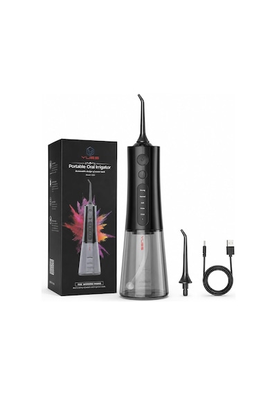 Yues Y209 Taşınabilir Ağız Duşu, Şarjlı Oral Irrigator, 300 Ml Su Hazneli Diş Duşu, 5 Modlu Diş Arası Temizleyici, Ipx7 Su Geçirmez, Usb Şarjlı, 2 Başlıklı