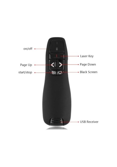 Daytona Y400 Kablosuz Presenter Lazerli 2.4 Ghz Sunum Kumandası