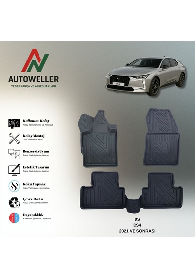 Ds4 2021 Sonrası Uyumlu Havuzlu Oto Paspas