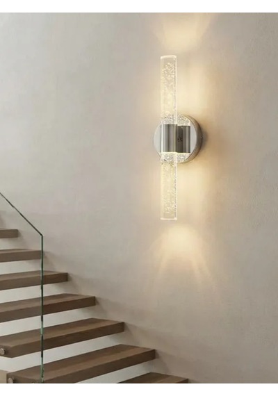 Bhbackhome Bubbleflux Medium Şık Tasarım Modern Ledli Aplik 31 Cm Gümüş Elektrikli Kumandalı Gümüş