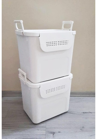Geseus Motek Mybox 2x30 Litre Kulplu Çok Amaçlı Organizer Saklama Kutusu-mt-35 001