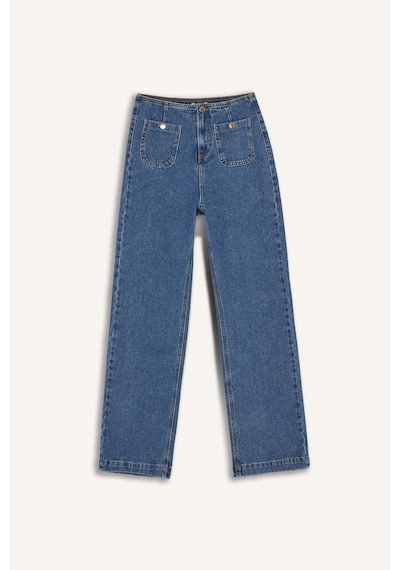 Defacto 90s Wide Leg Yüksek Bel Düz Paça Uzun Jean Pantolon E9121ax25aunm28 Mavi Defacto 90s Wide Leg Yüksek Bel Düz Paça Uzun Jean Pantolon E9121ax25aunm28 Mavi