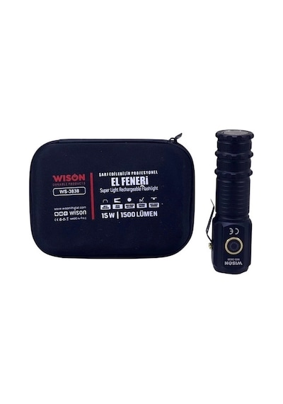 Ws-3838 1500 Lümen Mıknatıslı Usb Şarjlı El Feneri Çok Renkli