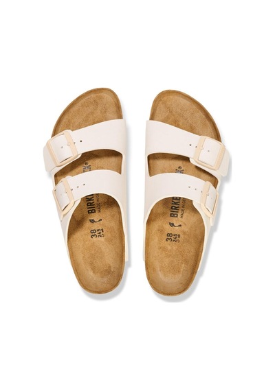Birkenstock Arizona Bf Saffiano Kadın Ekru Terlik Eggshell
