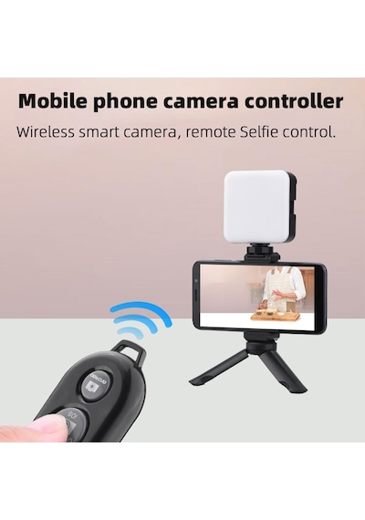 Profesyonel Vlogging Seti Video Kiti Tripod Mikrofon Led Işık Tel