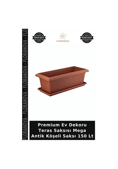 Premium Ev Dekoru Teras Saksısı Mega Antik Köşeli Saksı 150 Lt