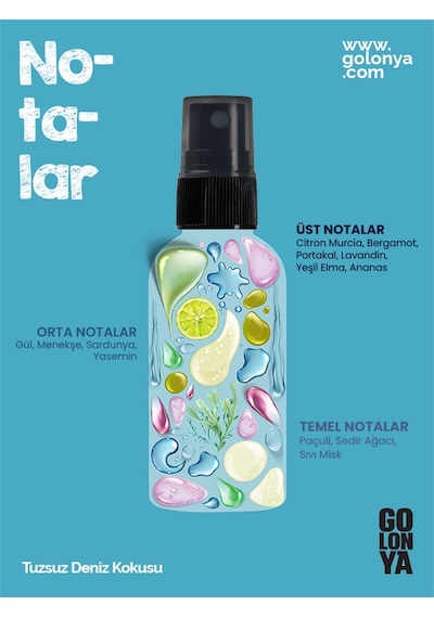 Golonya Aqua + Fresh Blossom + Remix + Spice Sprey Kolonya 4 x 100 ML