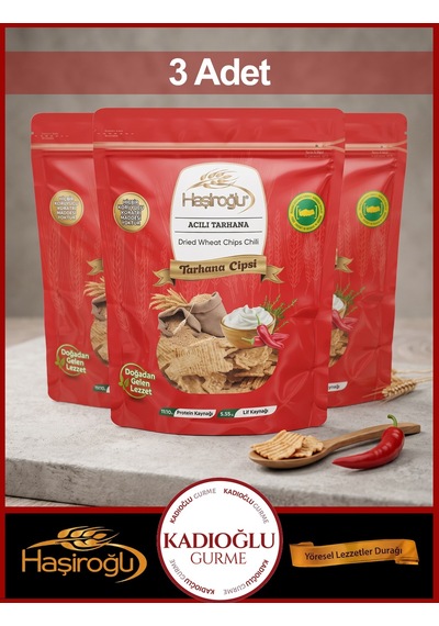 Haşiroğlu Acı Baharatlı Tarhana Cipsi 450 Gr X 3 Adet
