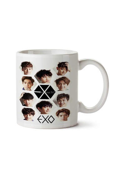 Exo - Group Hex By İki Tarafı Baskılı Kupa Bardak Çok Renkli