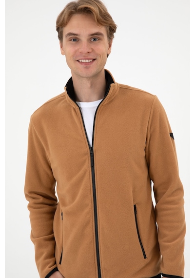 U.S. Polo Assn. Erkek Regular Fit Camel Polar Örme Hırka 50313779-VR233