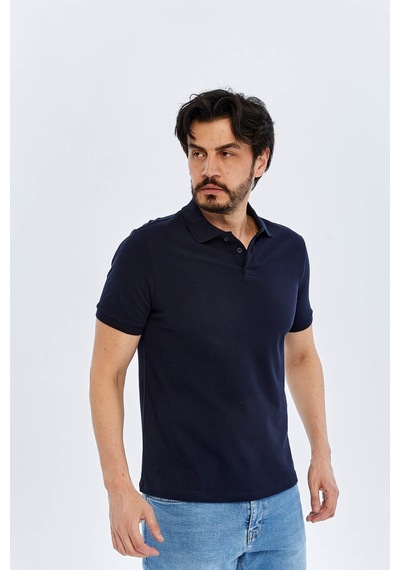 Süvari Slim Lacivert Erkek Polo Yaka T-shirt Ts1014000474
