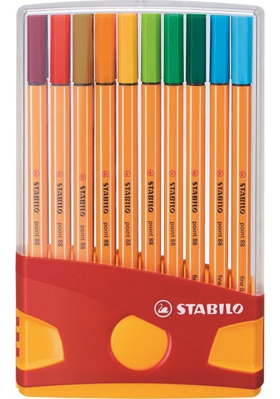 Stabilo Point 88 Fineliner 20 Renk Plastik Kutulu