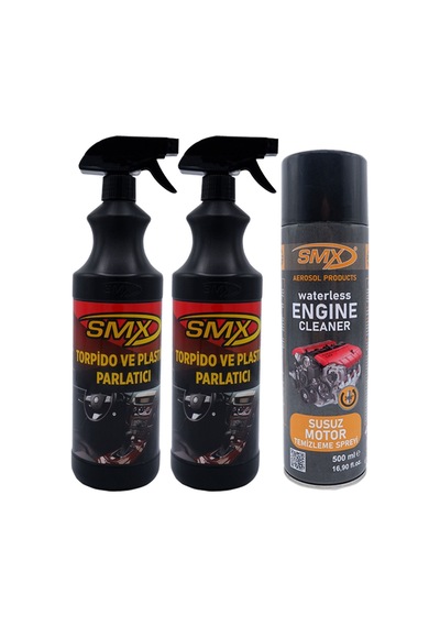 2 Adet Torpido Ve Plastik Parlatıcı - Susuz Motor Temizleme Spreyi