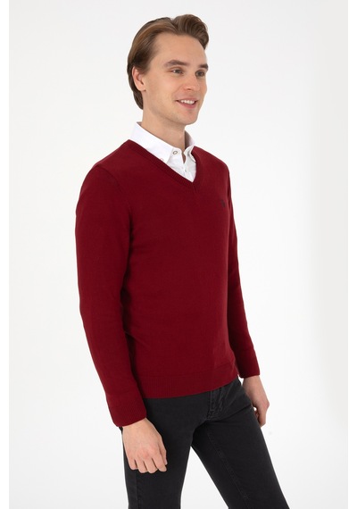 U.s. Polo Assn. Erkek Bordo Kazak /triko 50313662-vr014 Bordo