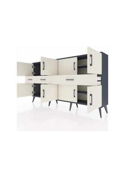 Arges Konsol 5 Raflı 3 Çekmeceli 8 Kapaklı 176x30x99 Antrasit-aytaşı Aytası - Antrasıt Arges Konsol 5 Raflı 3 Çekmeceli 8 Kapaklı 176x30x99 Antrasit-aytaşı Aytası - Antrasıt
