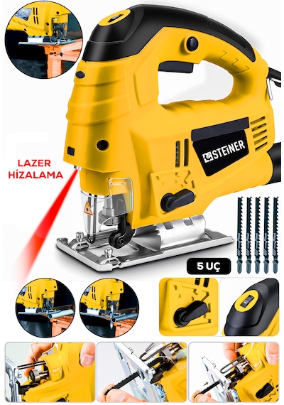 Steiner ST-4600W Devirli Lazerli Pandüllü Dekupaj Testere Sarı