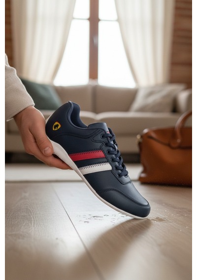 Enoch Ferrari Motosport İnce Tabanlı Sneaker Spor Beyaz
