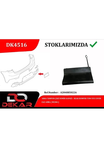 Cekı Demiri Kapagı Arka Mercedes C - Class W204 2 Adet
