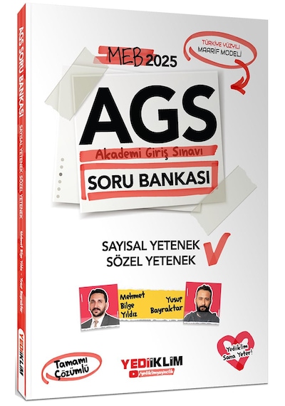 Yediiklim 2025 Meb Ags Soru Seti 3 Kitap