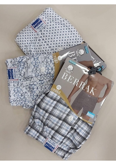 Berrak 1053 Erkek Desenli Boxer Şort 6 Adet 001
