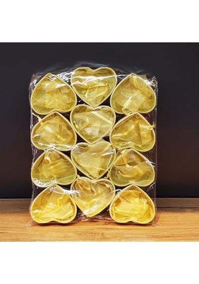 Sarı Kalpli Tül Kese 50 x 22