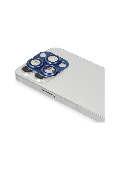 Apple İphone 13 Pro Max Uyumlu Pers Alüminyum Kamera Lens - Lacivert