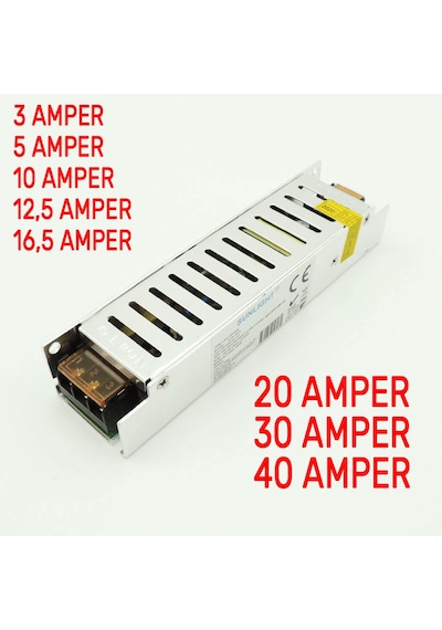 Sunlight Şerit Led Trafo 12V Adaptör 3/5/10/12,5/16,5/20/30/40Amp