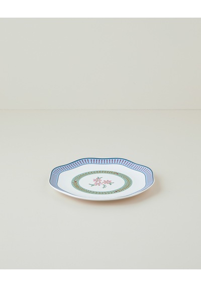 English Home Botanical Romance New Bone Pasta Tabağı 20 Cm Mavi - Yeşil